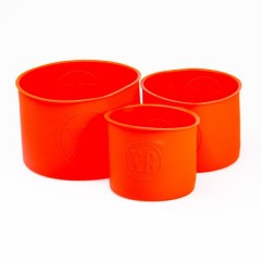 Набір форм для випікання пасок 14,5/12/9,5 см силіконових, червоний