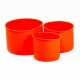 Набір форм для випікання пасок 14,5/12/9,5 см силіконових, червоний