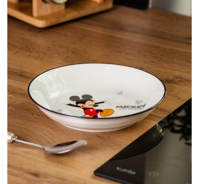 Дитяча тарілка Mickey порцелянова 350 мл, білий