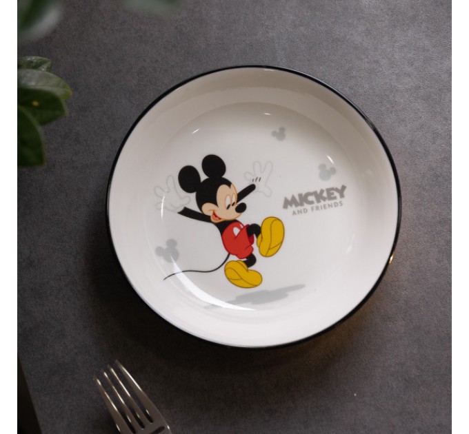 Дитяча тарілка Mickey порцелянова 350 мл, білий