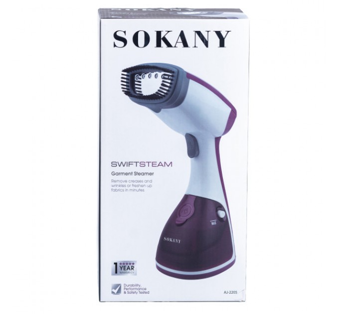 Ручний відпарювач SOKANY AJ-2205 1200 Вт, фіолетовий