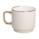 Чашка керамічна 300 мл рельєфна, бежевий