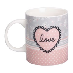 Чашка керамічна Love 400 мл, рожевий
