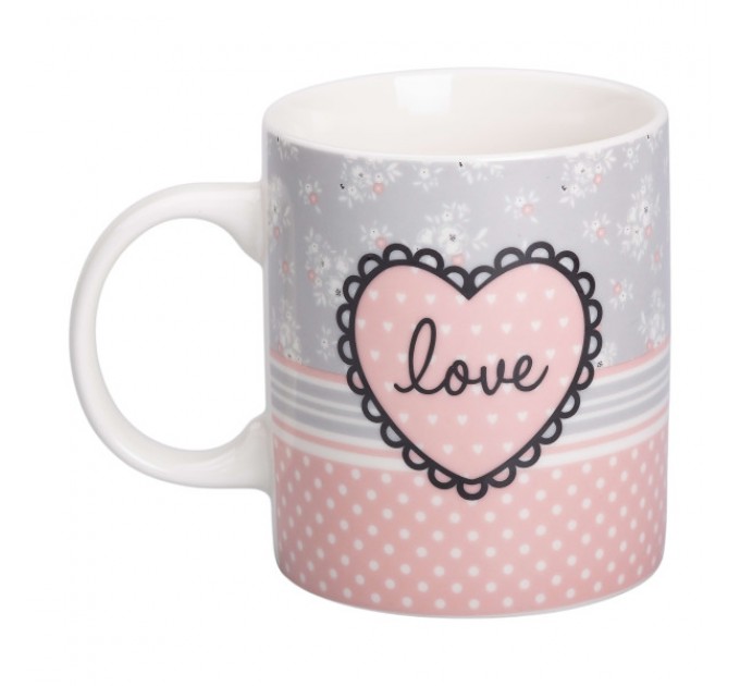 Чашка керамічна Love 400 мл, рожевий