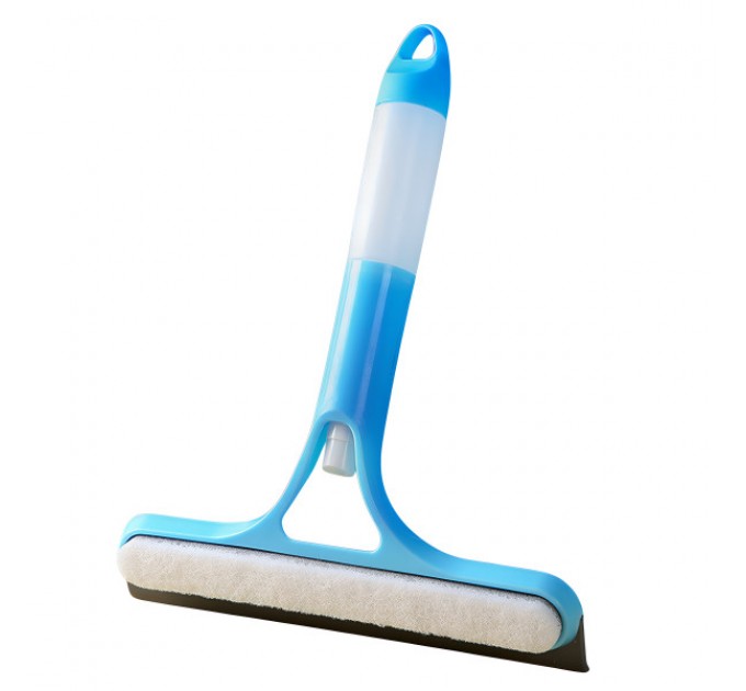 Щітка-скребок для миття вікон із розпилювачем, синій