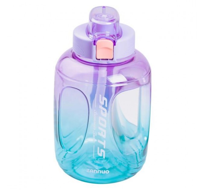 Пляшка для води спортивна з трубочкою 1.6 л, фіолетовий
