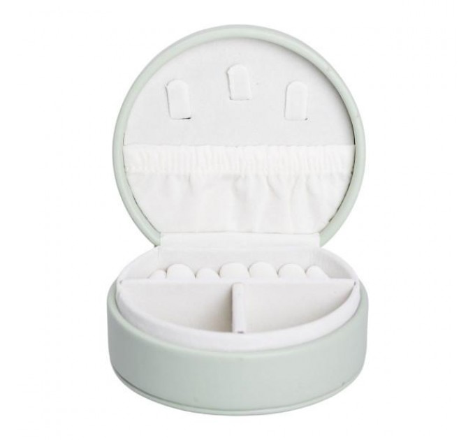 Ящик-органайзер для украшений дорожный на кнопке 10х9х4,5 см, оливковый