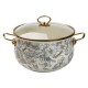 Каструля емальована 6,5 л зі скляною кришкою, flowers