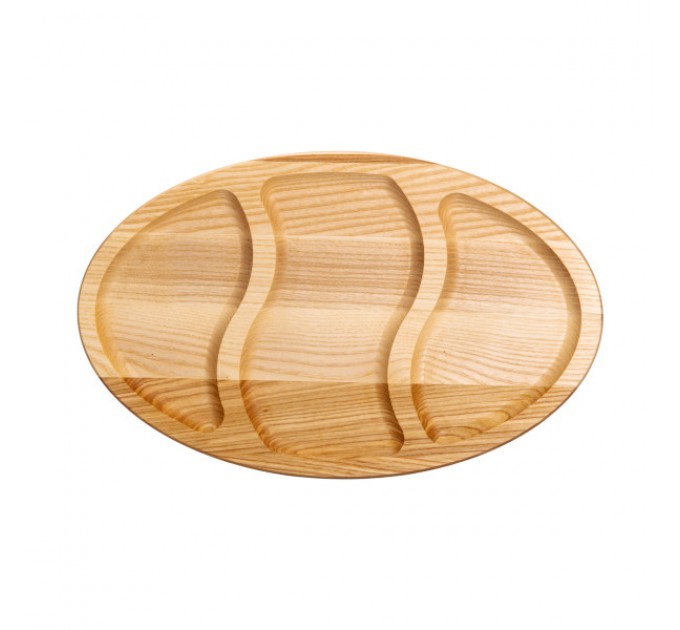 Менажниця дерев'яна 3 секції 25*40 см, ясен