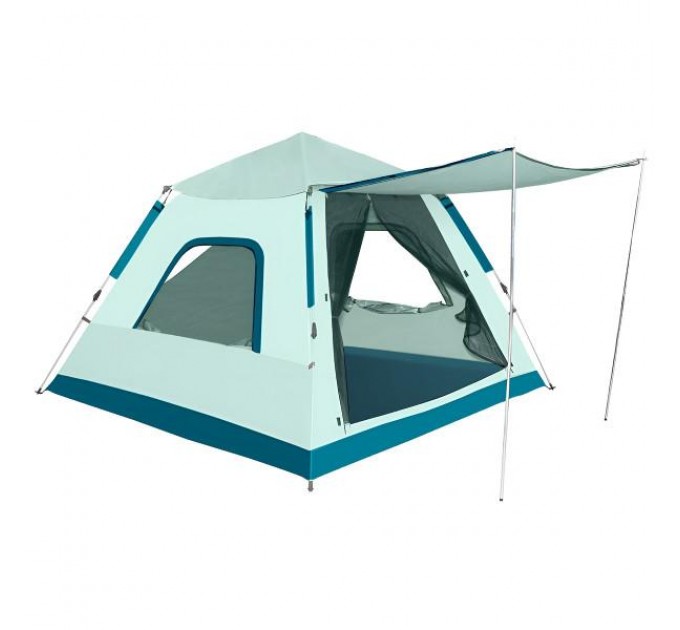 Палатка туристическая трехместная 235*235*155 см с тентом, синий