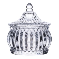 Цукорниця скляна Glass Jay з кришкою у східному стилі, strips