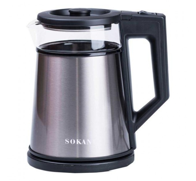 Електрочайник Sokany SK-SH-1076 на 1.7 л 2000 Вт, сірий