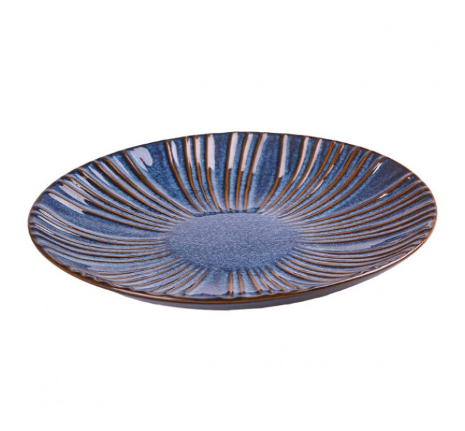 Тарелка фарфоровая круглая 27 см, синий