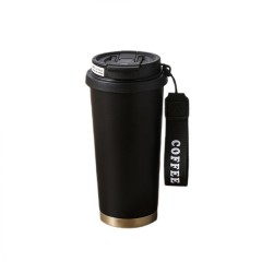 Термочашка Coffee 500 мл з ремінцем, чорний