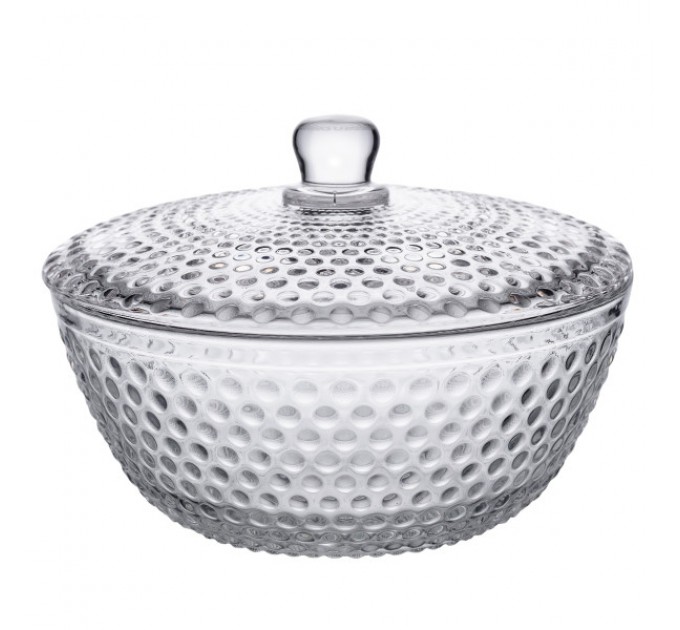 Ваза для фруктів скляна з кришкою 25 см