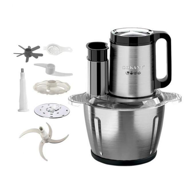 Чоппер кухонний SOKANY SK-06019 5 в 1 із чашею на 2,7 л Чоппер кухонний SOKANY SK-06019 5 в 1 із чашею на 2,7 л