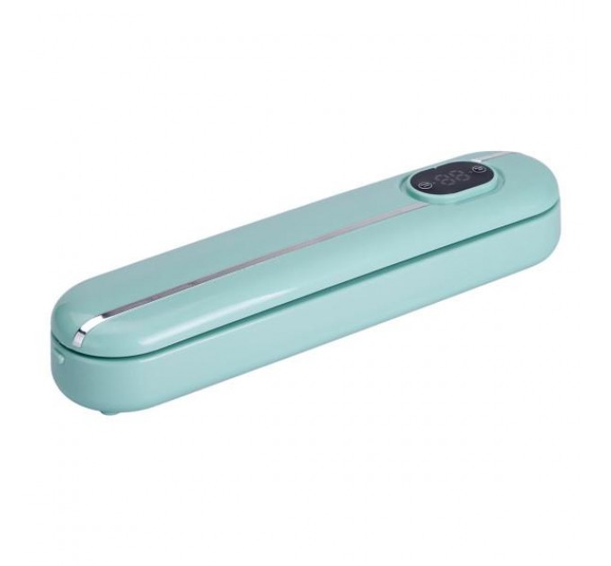 Вакууматор Vacuum Sealer для домашнего использования 300 Вт 10 пакетов, бирюзовый