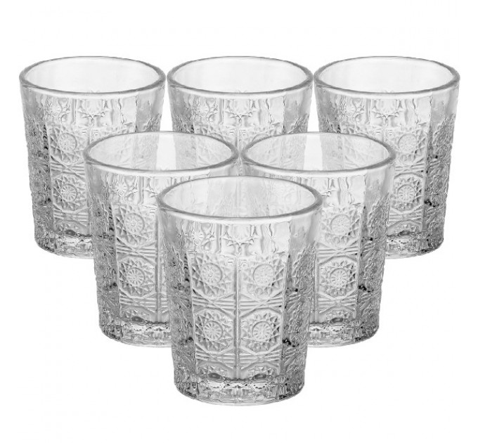 Набор рюмок 6 штук с толстым стеклом, прозрачный