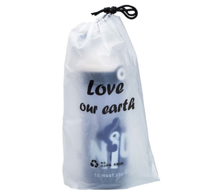 Пляшка для води Nice 620 мл із кришкою фліп топ на защіпці, синій