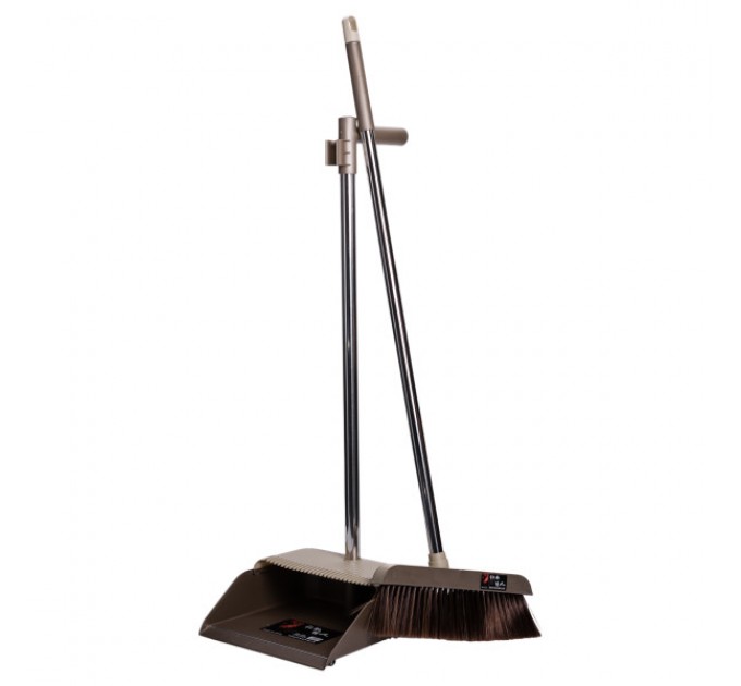 Набір для прибирання 2 в 1 віник з совком, зелений