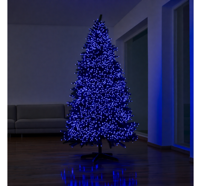 Гірлянда Нитка вулична 1000 LED 100 м чорна, синій