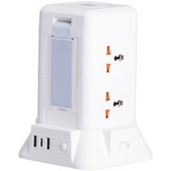 Мережевий фільтр-подовжувач TOWER 6 розеток LED-лампа 3USB + 1PD 4,8 метра Мережевий фільтр-подовжувач TOWER 6 розеток LED-лампа 3USB + 1PD 4,8 метра