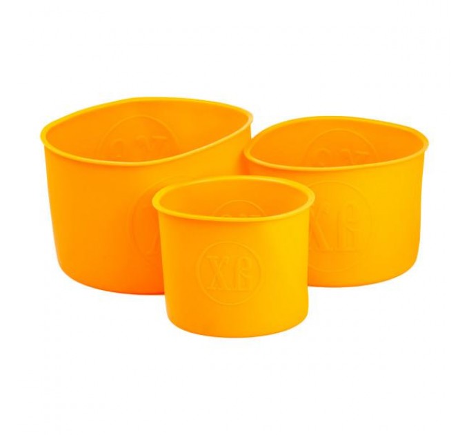 Набір форм для випікання пасок 14,5/12/9,5 см силіконових, помаранчевий