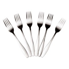 Набір столових виделок 6 штук з нержавіючої сталі, хром