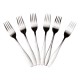 Набір столових виделок 6 штук з нержавіючої сталі, хром Набір столових виделок 6 штук з нержавіючої сталі, хром