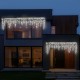 Гірлянда Бахрома вулична 600 LED 36 м від мережі чорна нитка, білий