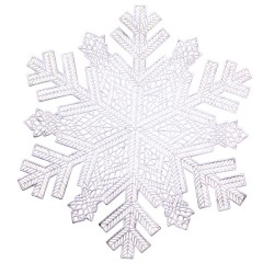 Килимок для сервірування столу Snowflake 38 см, срібло