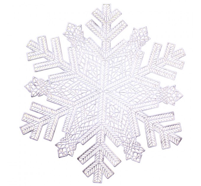 Килимок для сервірування столу Snowflake 38 см, срібло