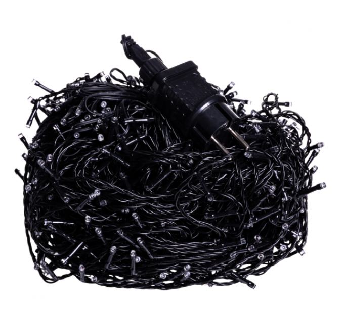 Гірлянда Нитка вулична 1000 LED 100 м чорна, синій