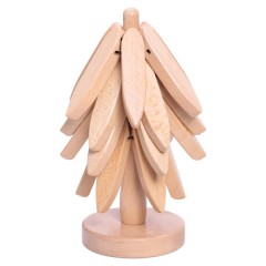 Набір підставок для посуду "Дерево" бамбук 19 см, бежевий Набір підставок для посуду "Дерево" бамбук 19 см, бежевий