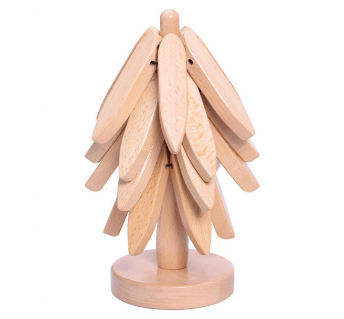 Набір підставок для посуду "Дерево" бамбук 19 см, бежевий