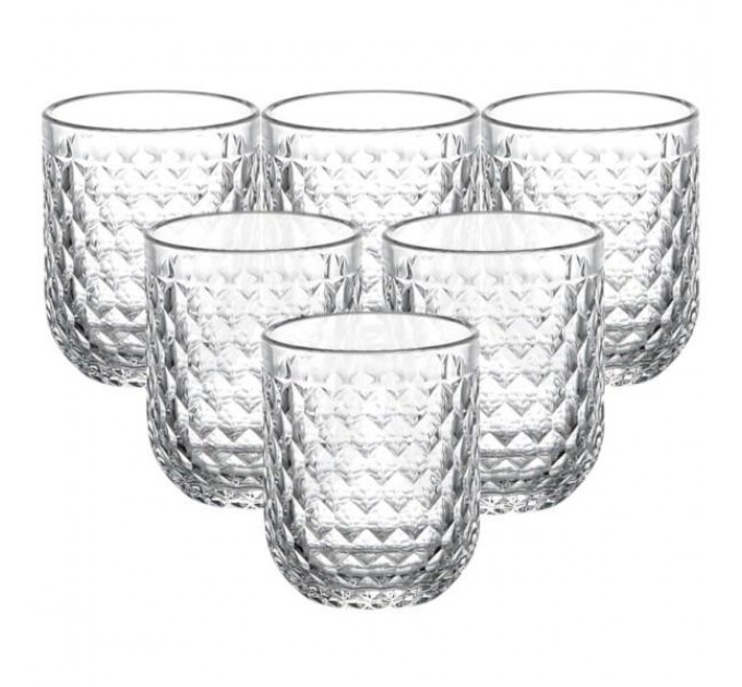 Набір склянок для напоїв 6 штук по 250 мл із кришталевого скла, прозорий Набір склянок для напоїв 6 штук по 250 мл із кришталевого скла, прозорий