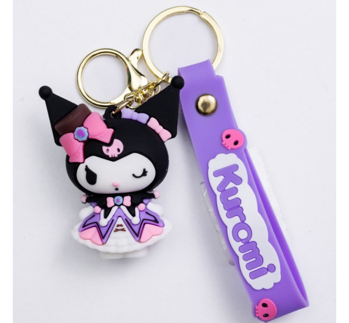 Брелок для ключей Kuromi 4,5*6 см черный