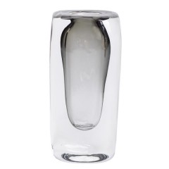 Ваза для цветов стеклянная в стиле Минимализм 18.5 см серый
