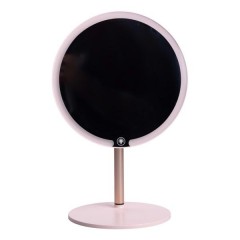 Косметичне дзеркало з LED-підсвіткою та USB 21 см, рожевий