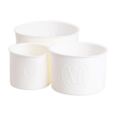 Набор форм для выпечки куличей 14,5/12/9,5 см силиконовых, белый.