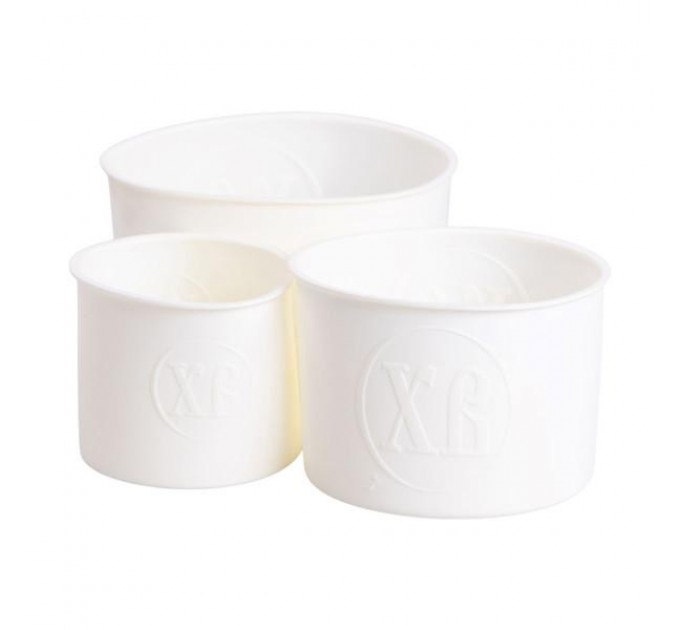 Набір форм для випікання пасок 14,5/12/9,5 см силіконових, білий