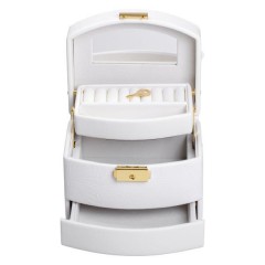 Кейс-скринька для прикрас із замком 15,5х11,5х11,5 см, білий