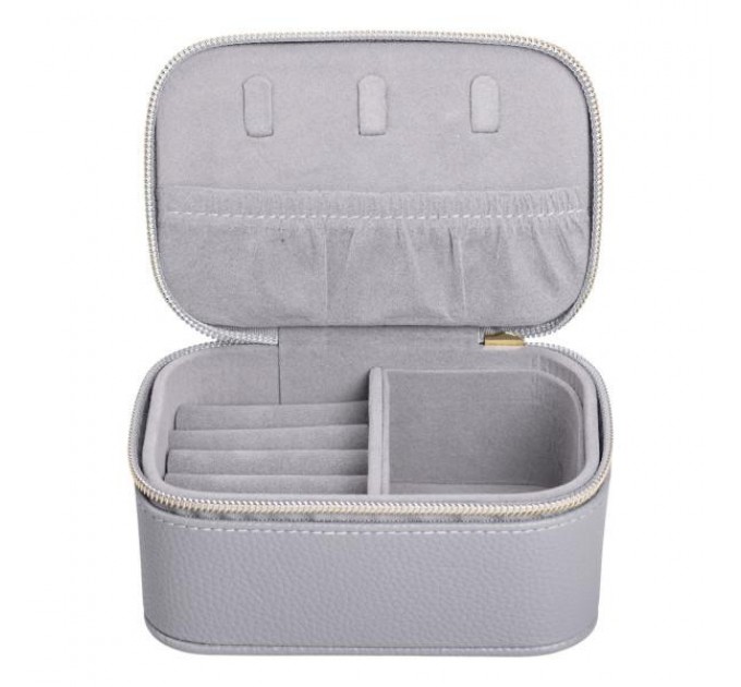 Скринька для прикрас на блискавці 13х9х6 см, сірий