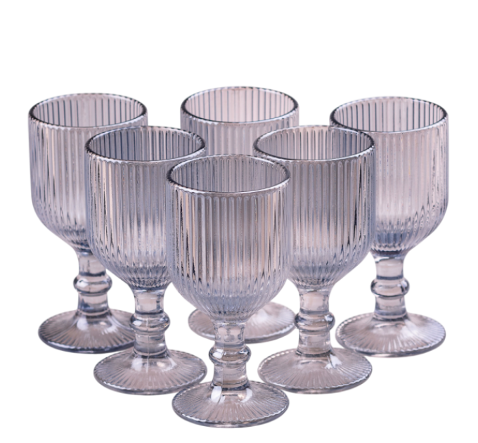 Набір чарок для міцних напоїв ребристих 6 штук по 50 мл
