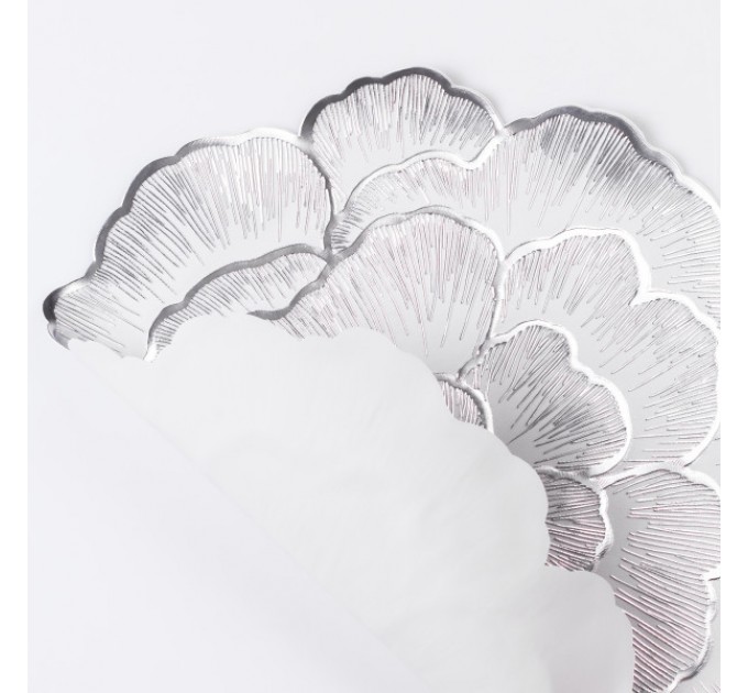 Килимок для сервірування столу Peony 38 см, срібло