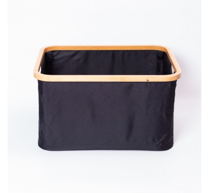 Органайзер для зберігання речей тканинний з бамбуковою рамою 45*35*24 см