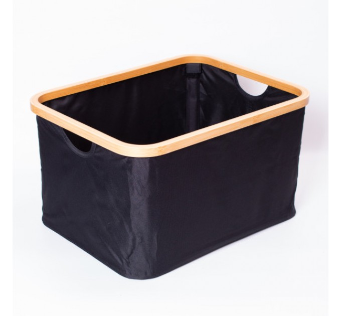 Органайзер для зберігання речей тканинний з бамбуковою рамою 45*35*24 см