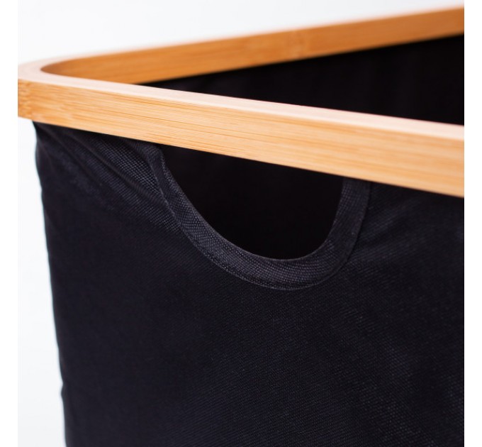 Органайзер для зберігання речей тканинний з бамбуковою рамою 45*35*24 см