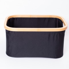 Органайзер для зберігання речей тканинний з бамбуковою рамою 38*26*18 см