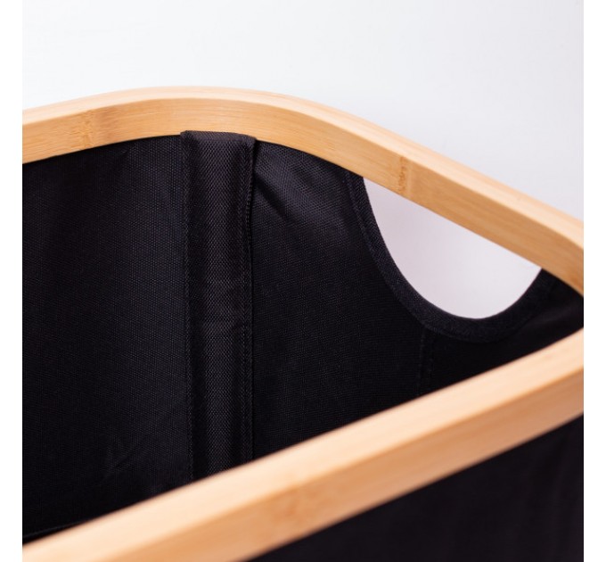 Органайзер для хранения вещей тканевый с бамбуковой рамой 38*26*18 см